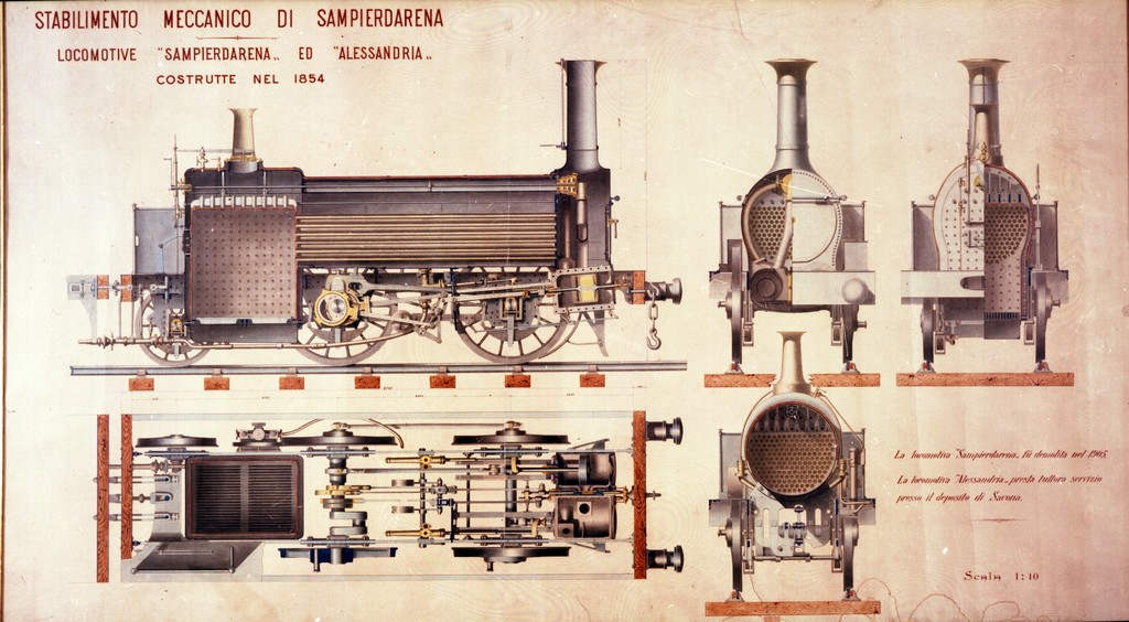 Disegno locomotive 1854