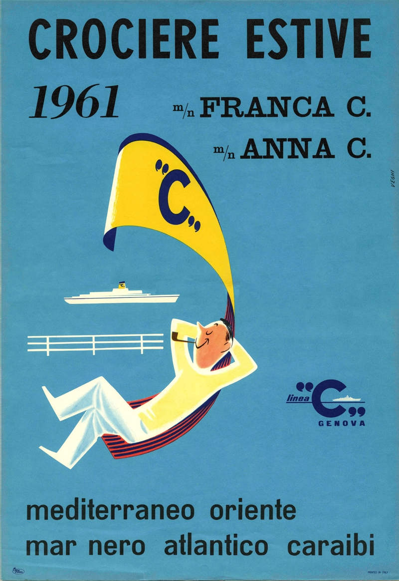 Manifesto Costa 1961 Fondo Costa Fondazione Ansaldo