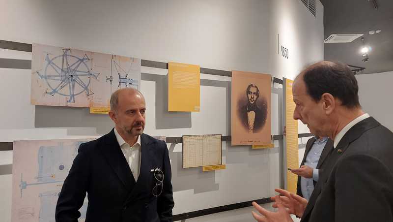 Antonio Parenti e Lorenzo Fiori durante la visita alla mostra transizioni